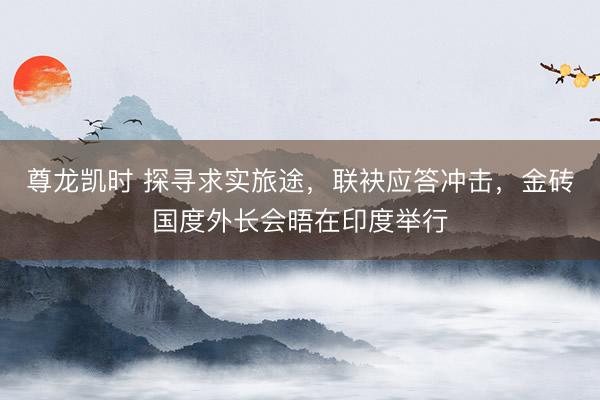 尊龙凯时 探寻求实旅途，联袂应答冲击，金砖国度外长会晤在印度举行