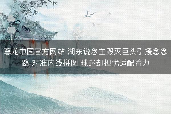 尊龙中国官方网站 湖东说念主毁灭巨头引援念念路 对准内线拼图 球迷却担忧适配着力