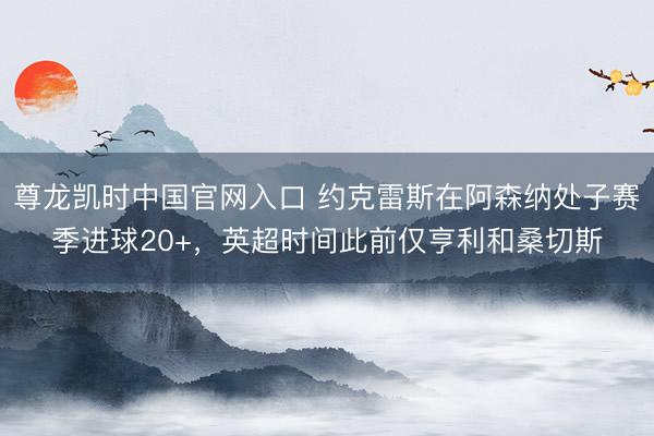 尊龙凯时中国官网入口 约克雷斯在阿森纳处子赛季进球20+，英超时间此前仅亨利和桑切斯
