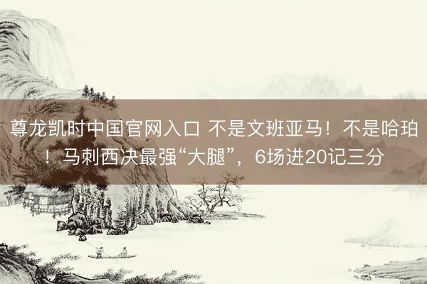 尊龙凯时中国官网入口 不是文班亚马！不是哈珀！马刺西决最强“大腿”，6场进20记三分