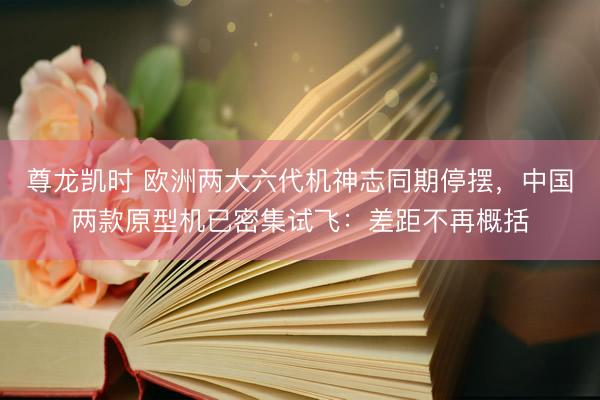 尊龙凯时 欧洲两大六代机神志同期停摆,中国两款原型机已密集试飞:差距不再概括